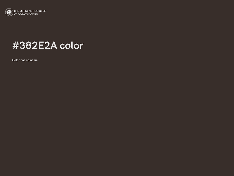 #382E2A color image