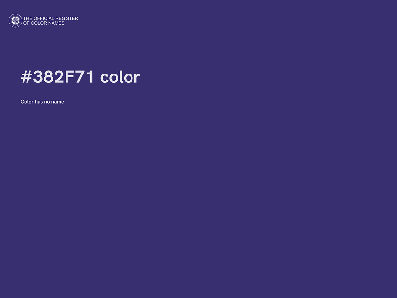 #382F71 color image