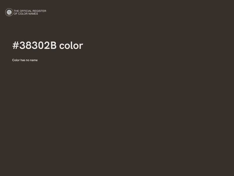 #38302B color image