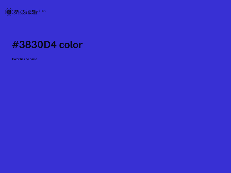 #3830D4 color image