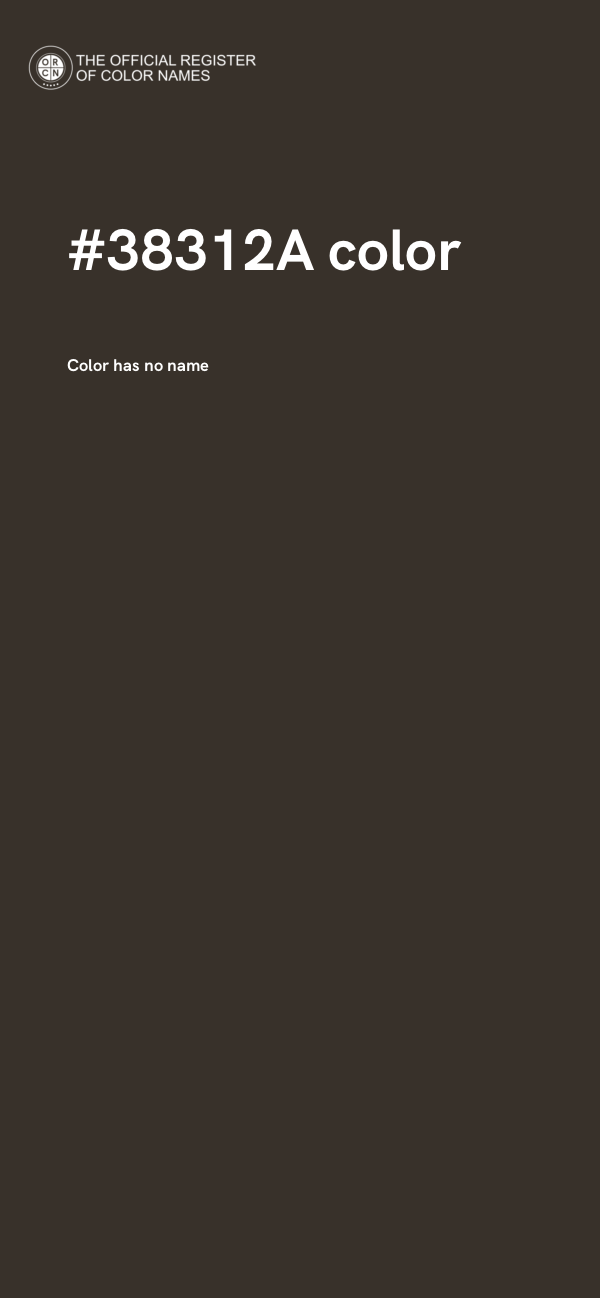 #38312A color image