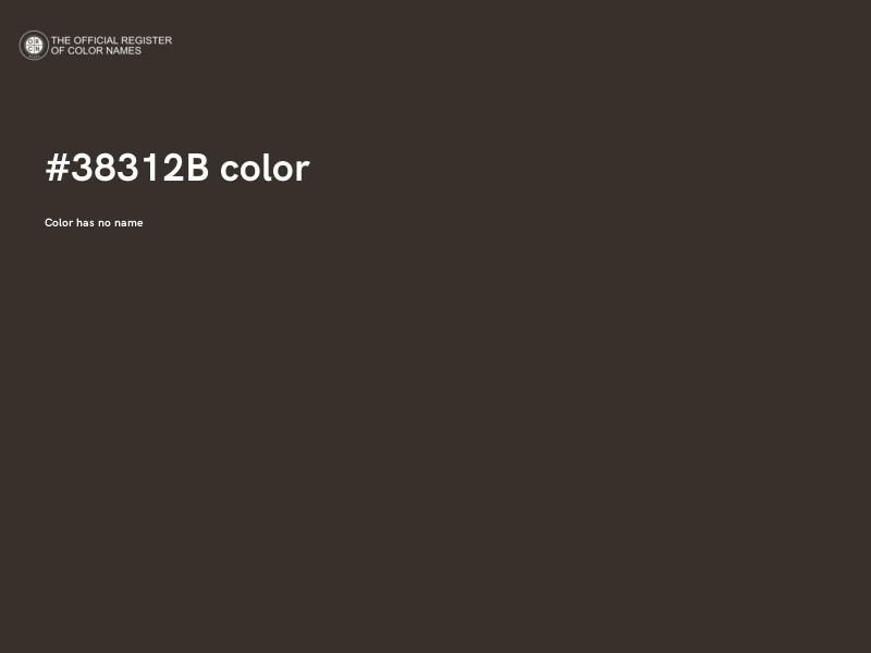 #38312B color image
