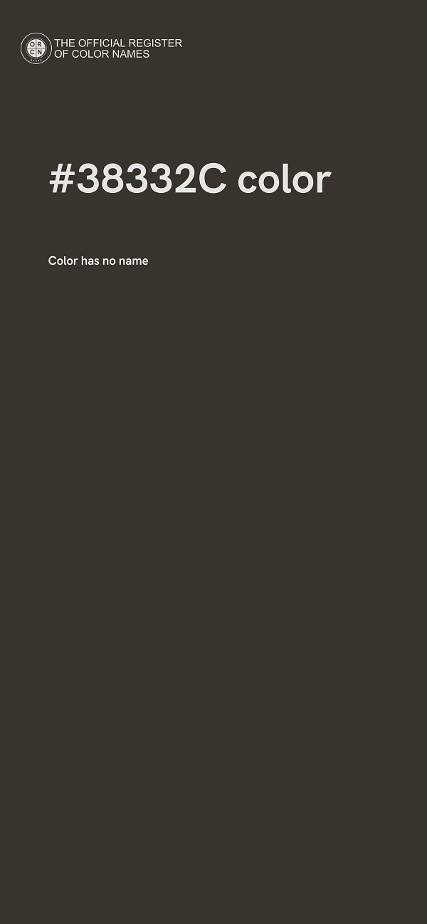 #38332C color image