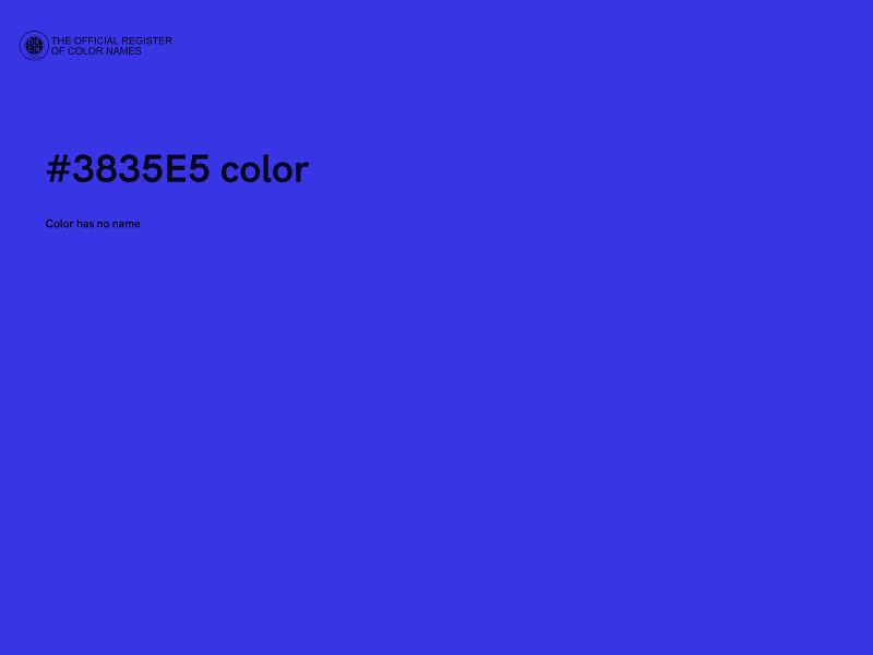 #3835E5 color image