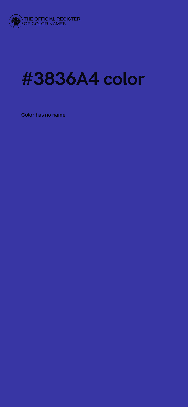 #3836A4 color image