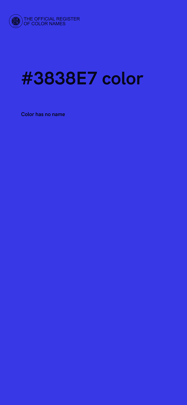 #3838E7 color image