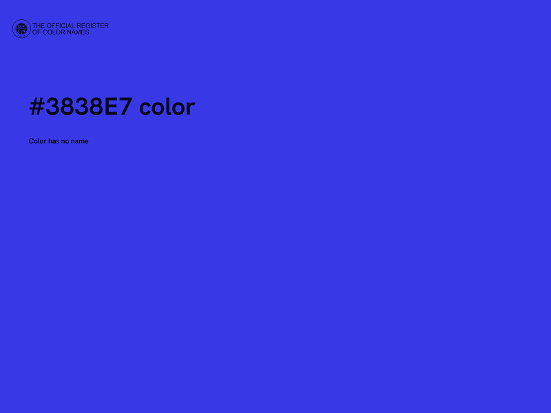 #3838E7 color image