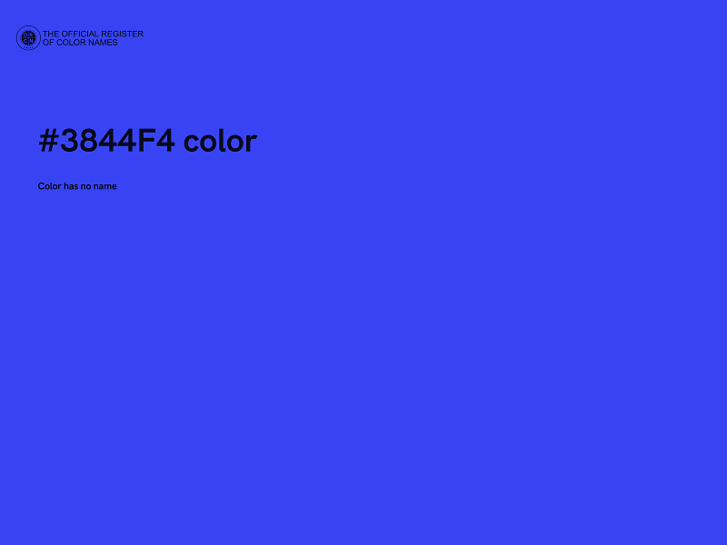 #3844F4 color image