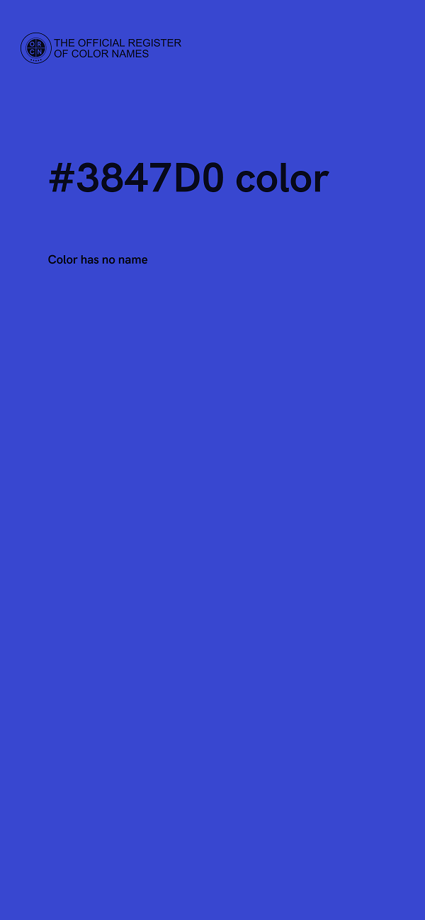 #3847D0 color image