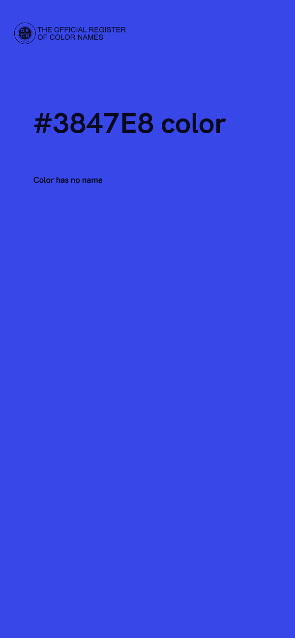 #3847E8 color image