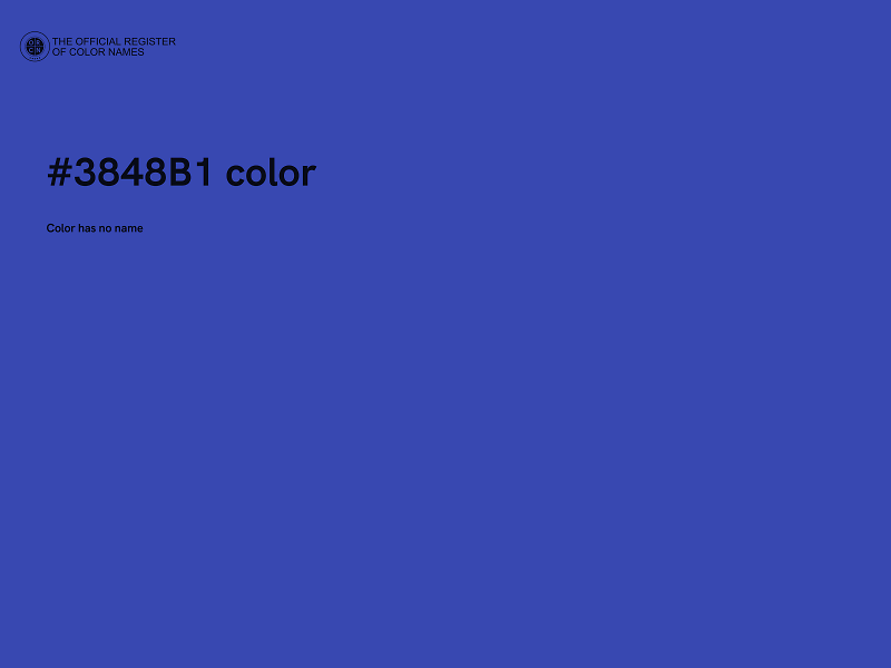 #3848B1 color image