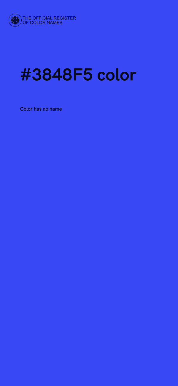 #3848F5 color image