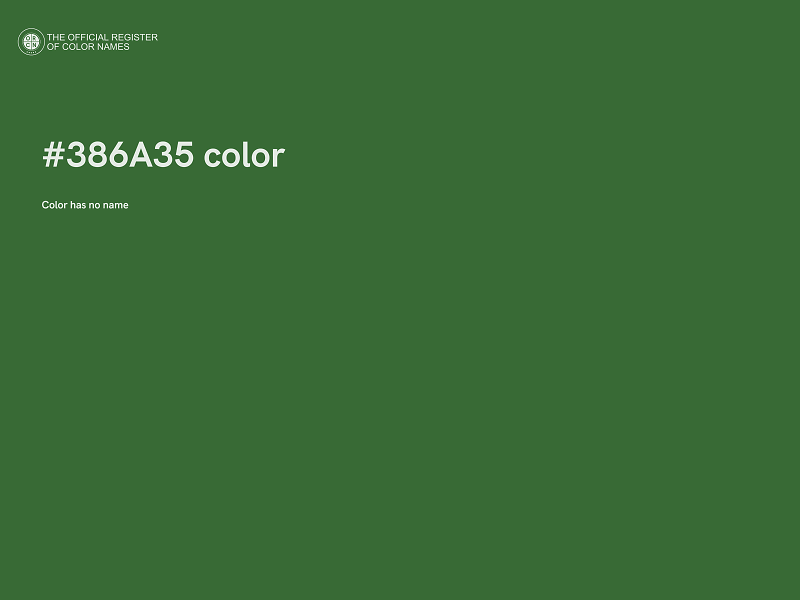 #386A35 color image