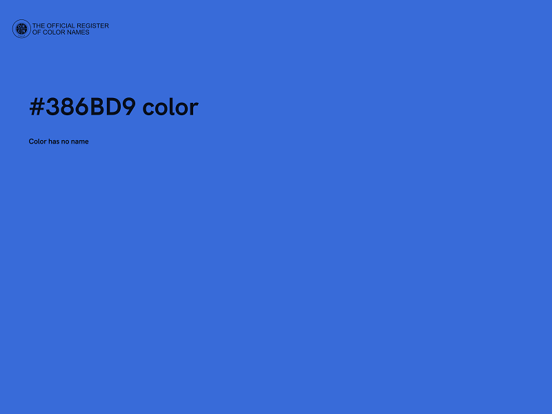 #386BD9 color image