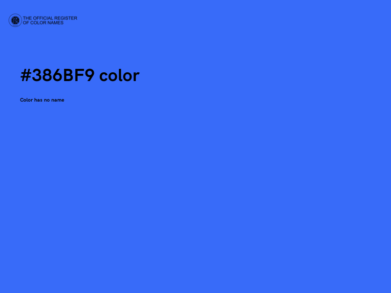 #386BF9 color image