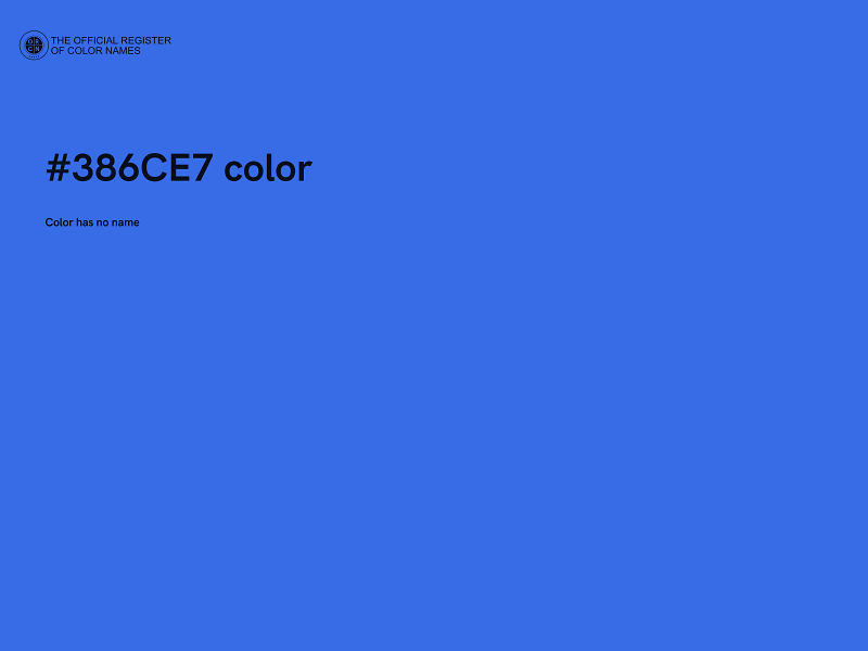 #386CE7 color image