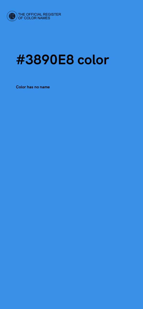#3890E8 color image