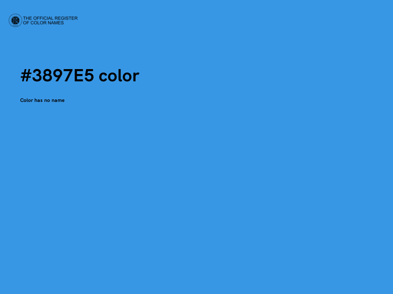 #3897E5 color image