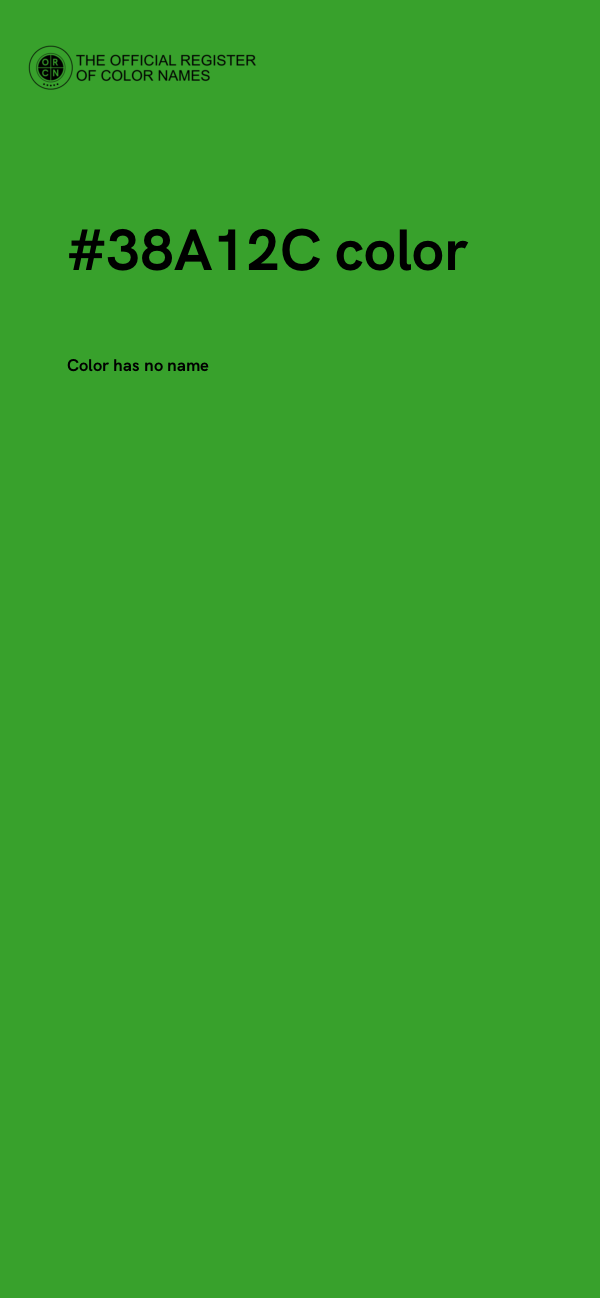 #38A12C color image