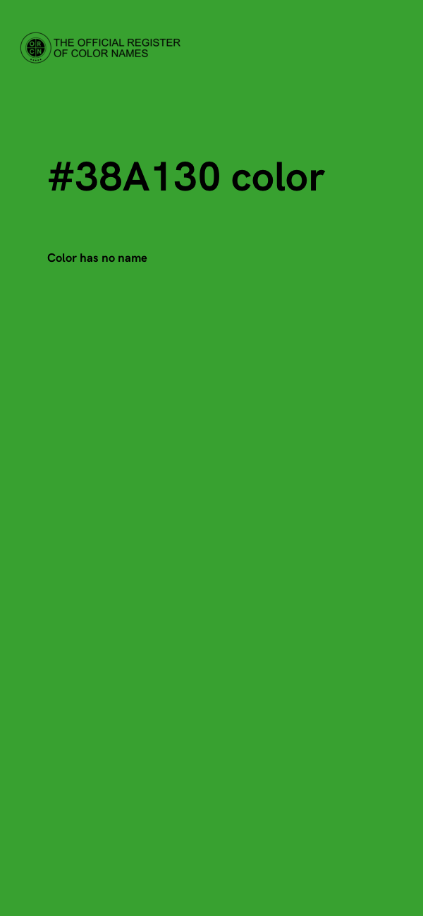 #38A130 color image