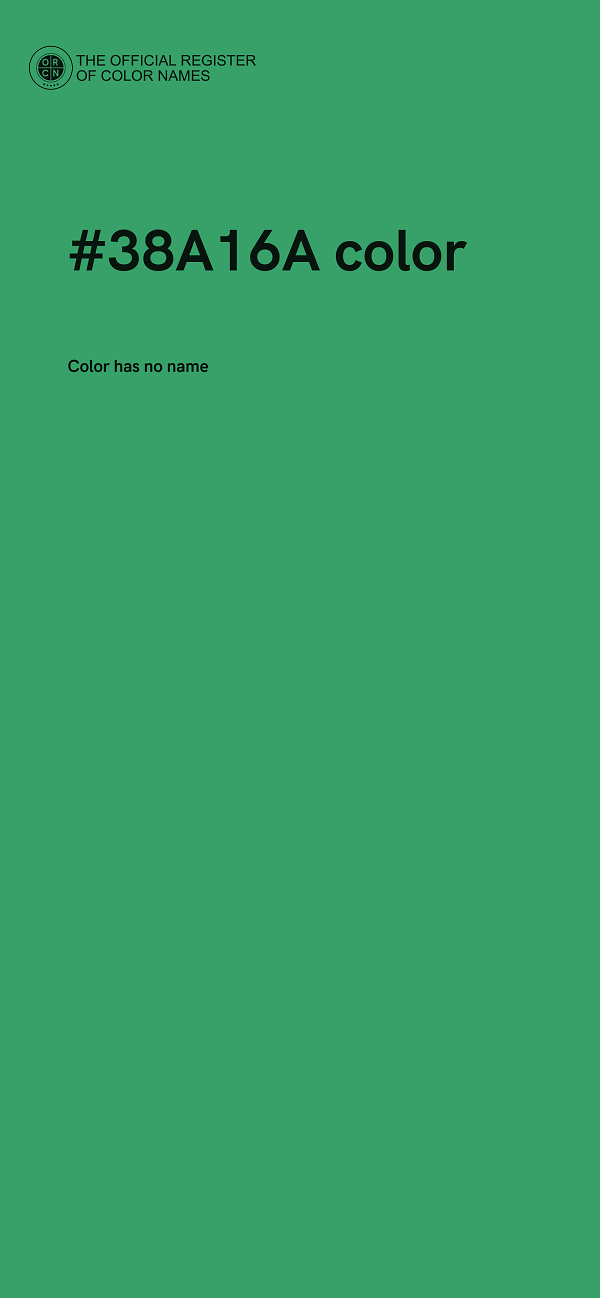 #38A16A color image