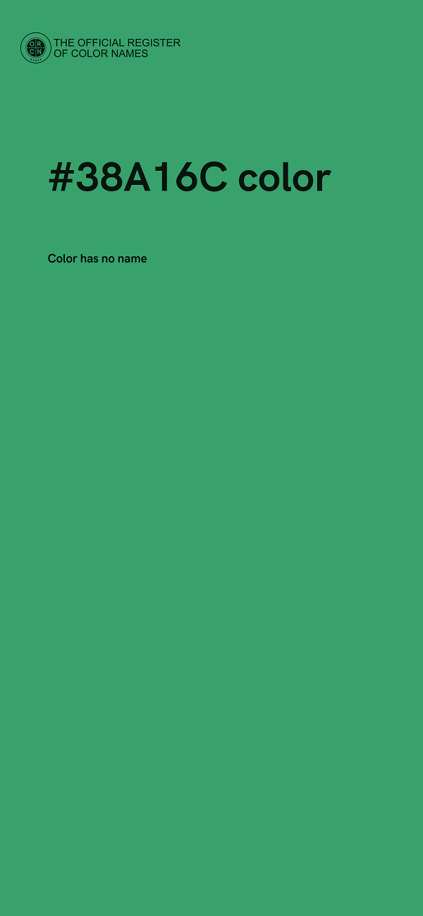 #38A16C color image