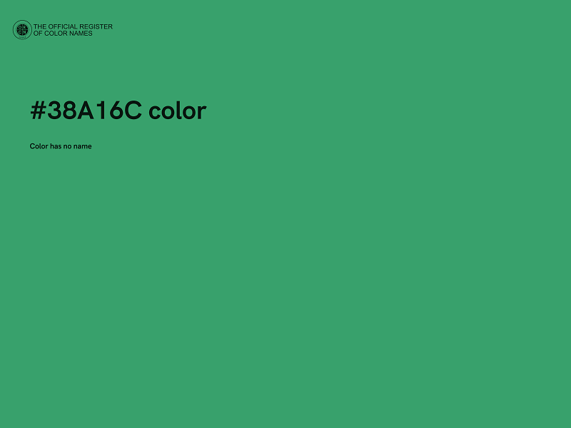 #38A16C color image