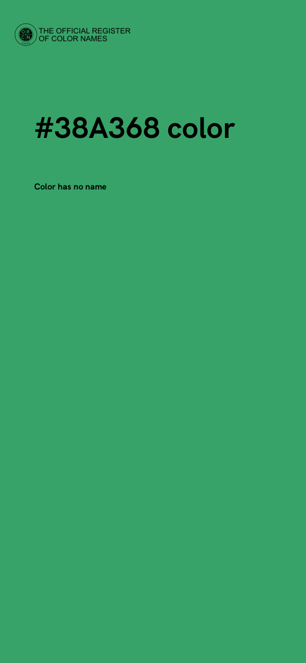 #38A368 color image