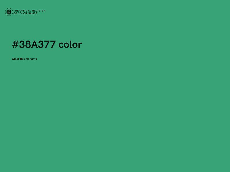 #38A377 color image