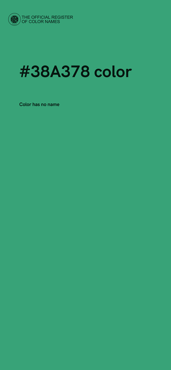 #38A378 color image