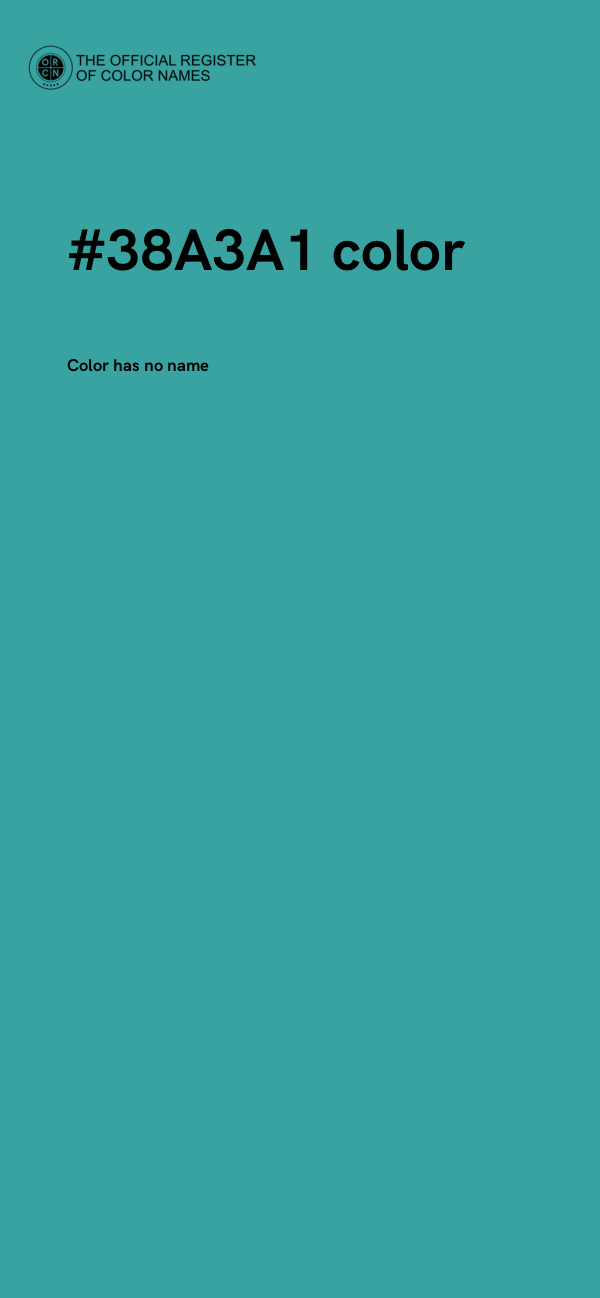 #38A3A1 color image