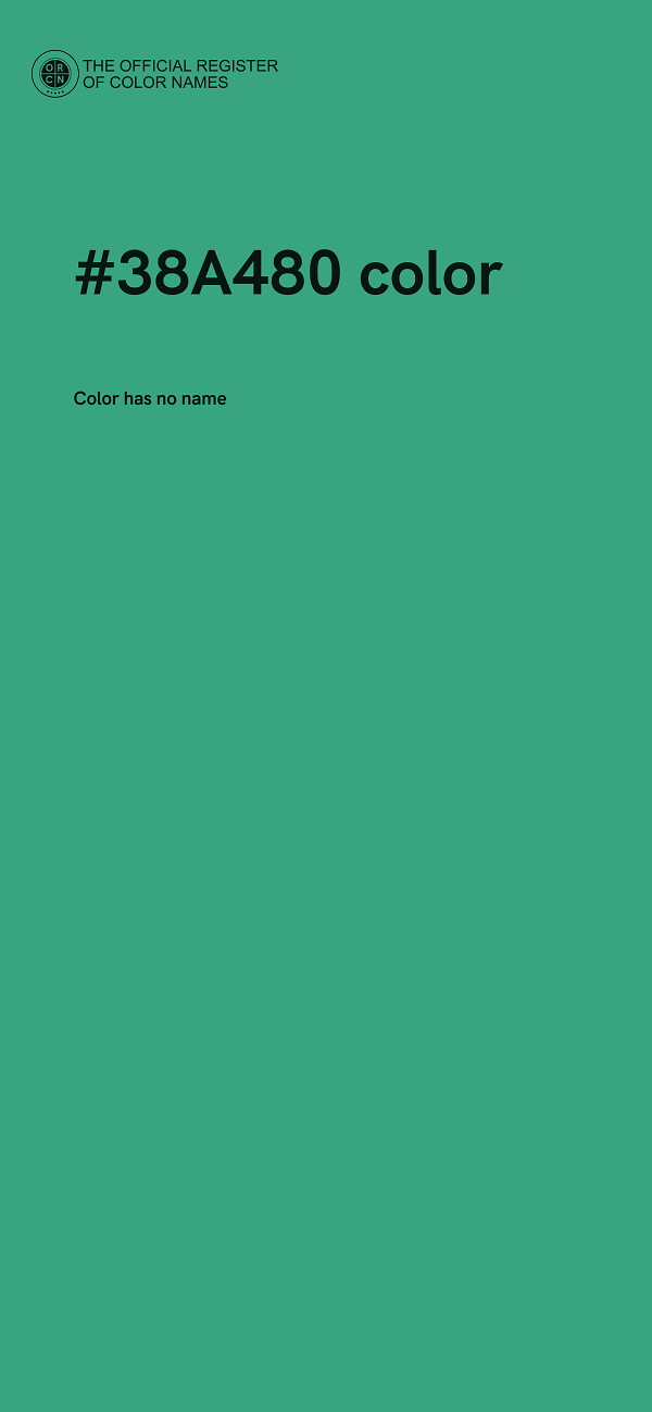 #38A480 color image