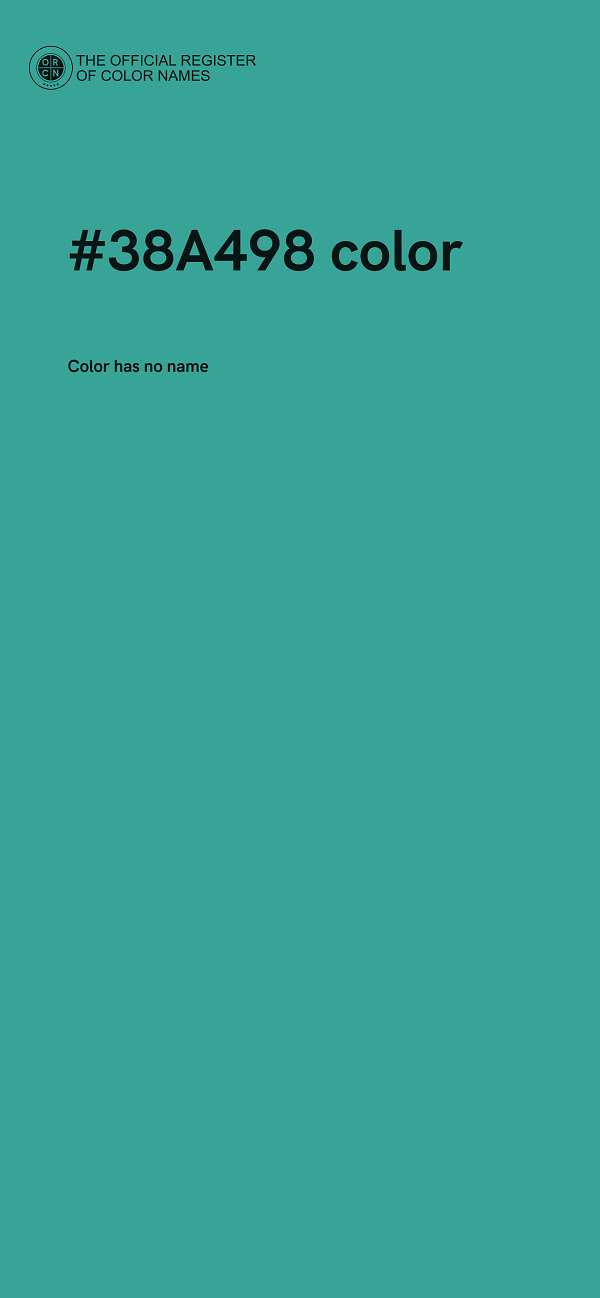 #38A498 color image