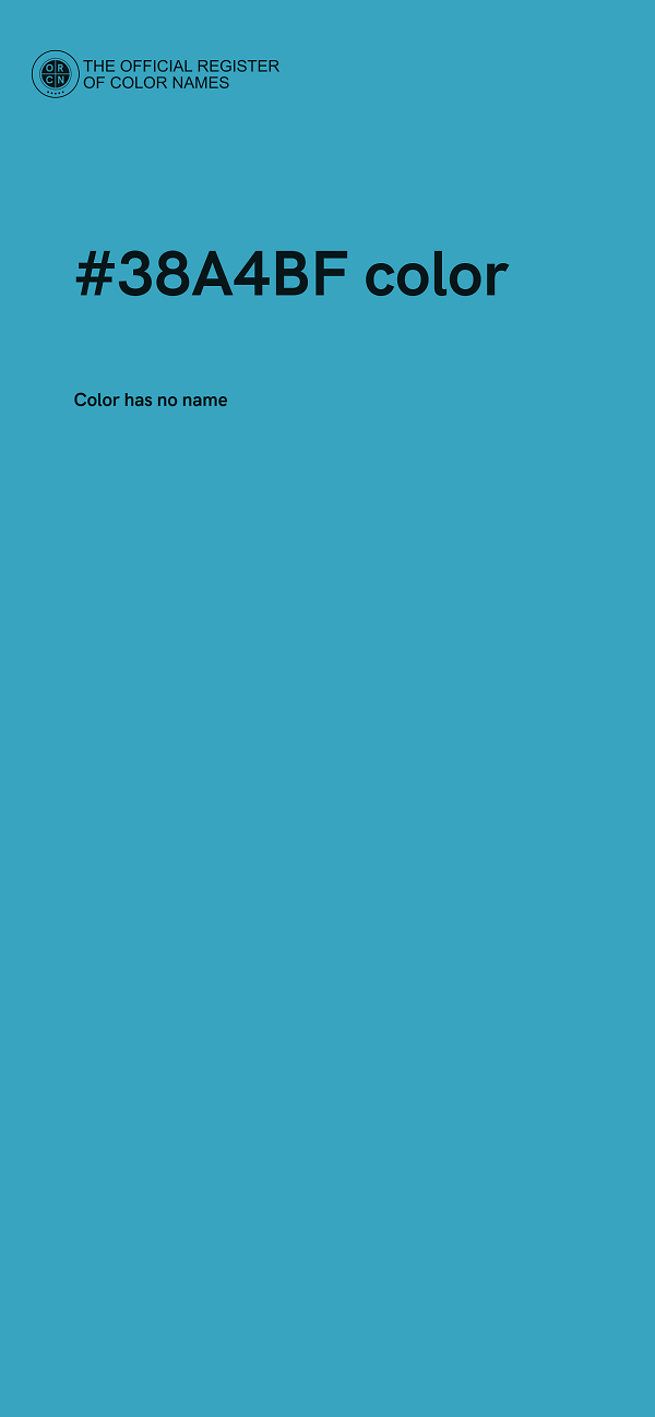 #38A4BF color image