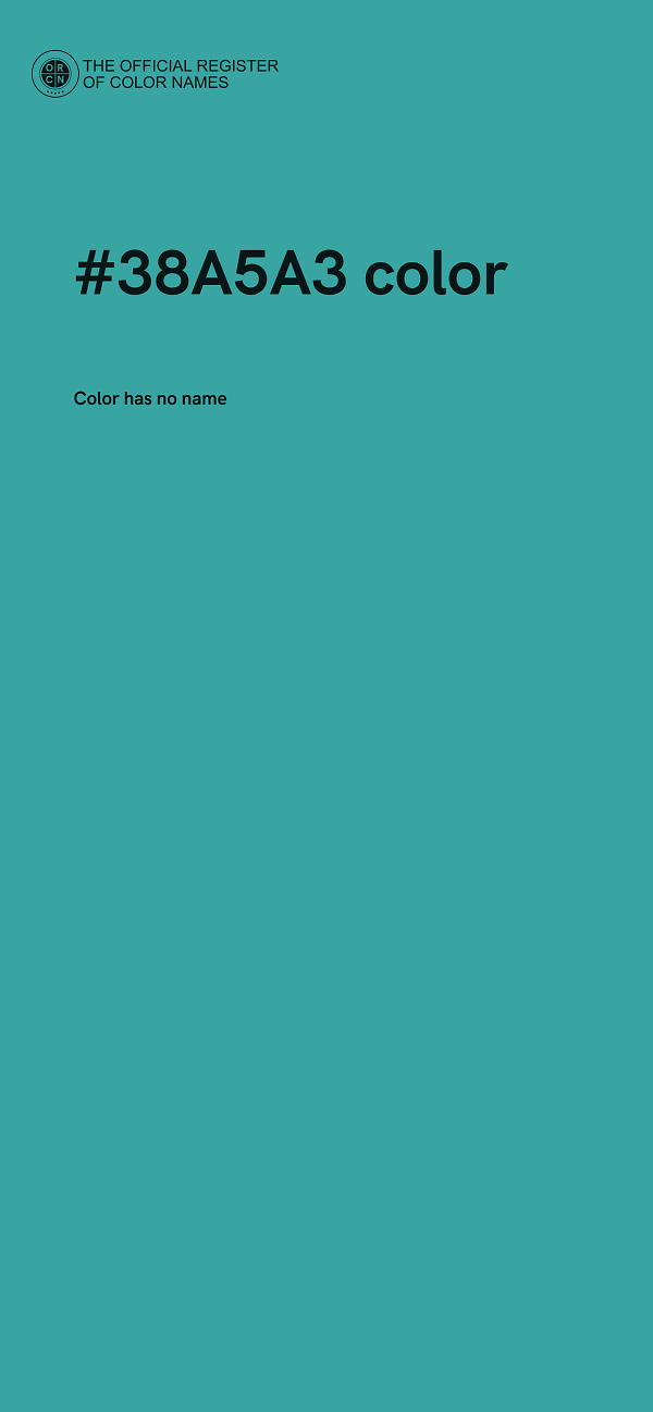 #38A5A3 color image