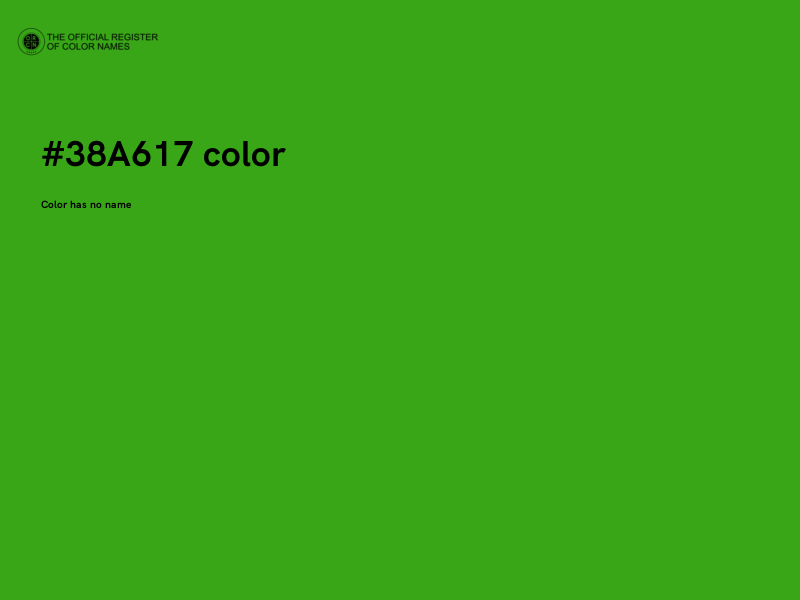 #38A617 color image