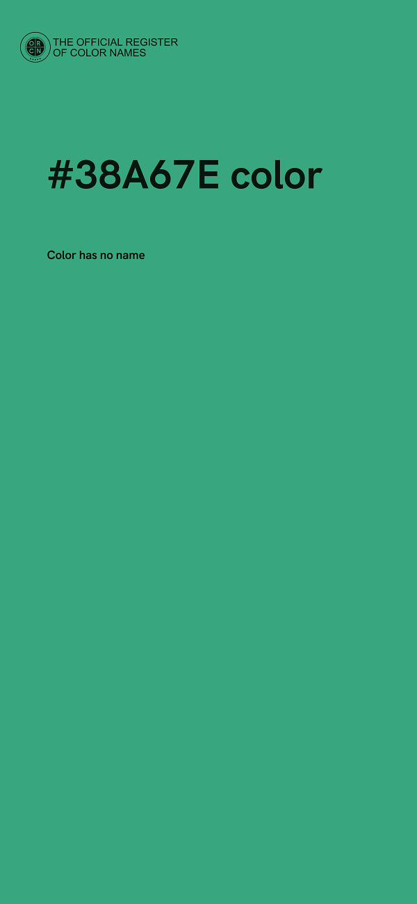 #38A67E color image