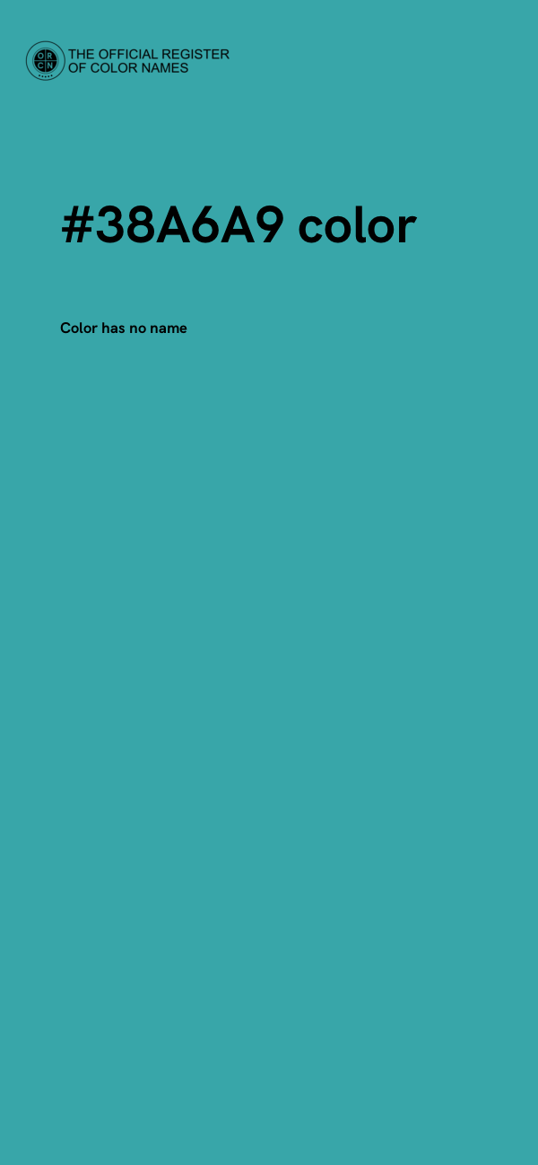 #38A6A9 color image
