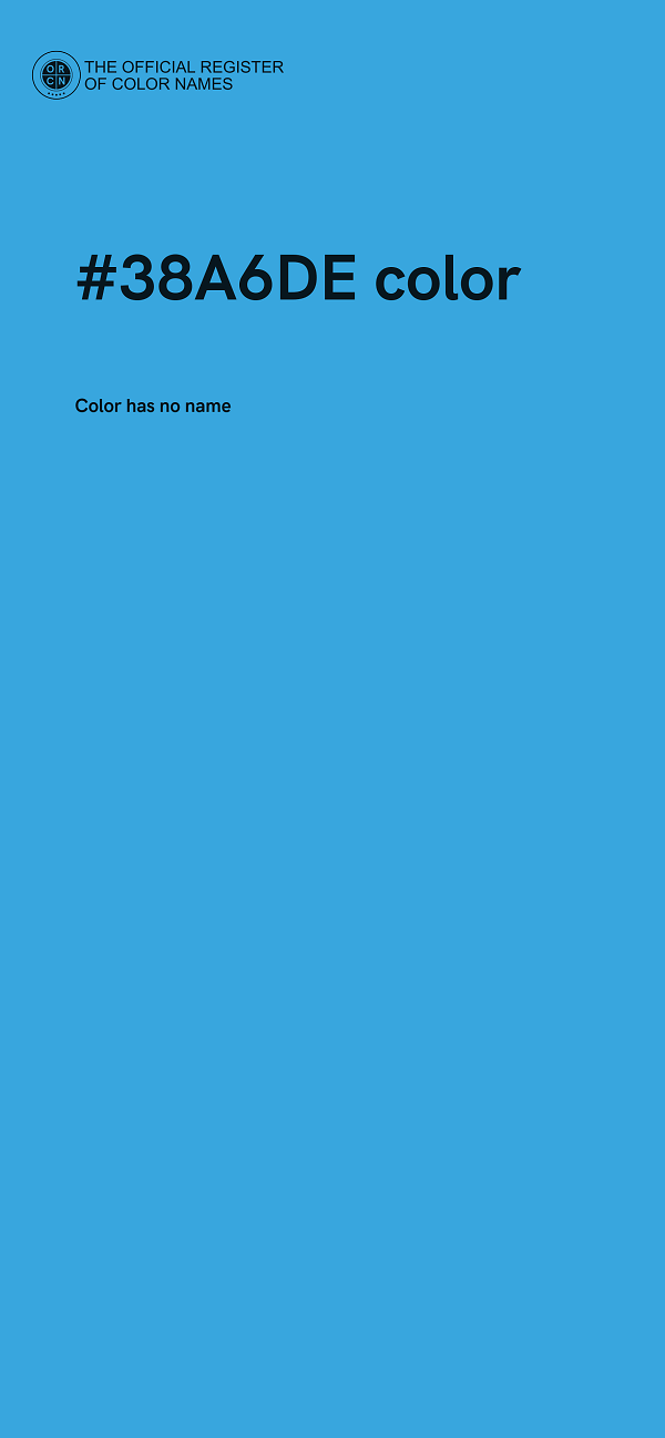 #38A6DE color image