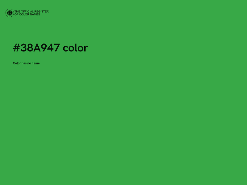 #38A947 color image
