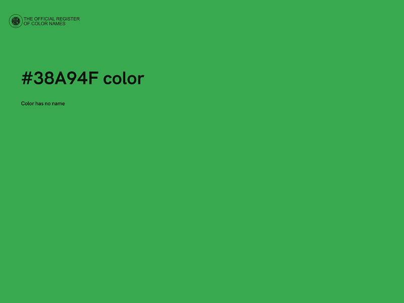 #38A94F color image