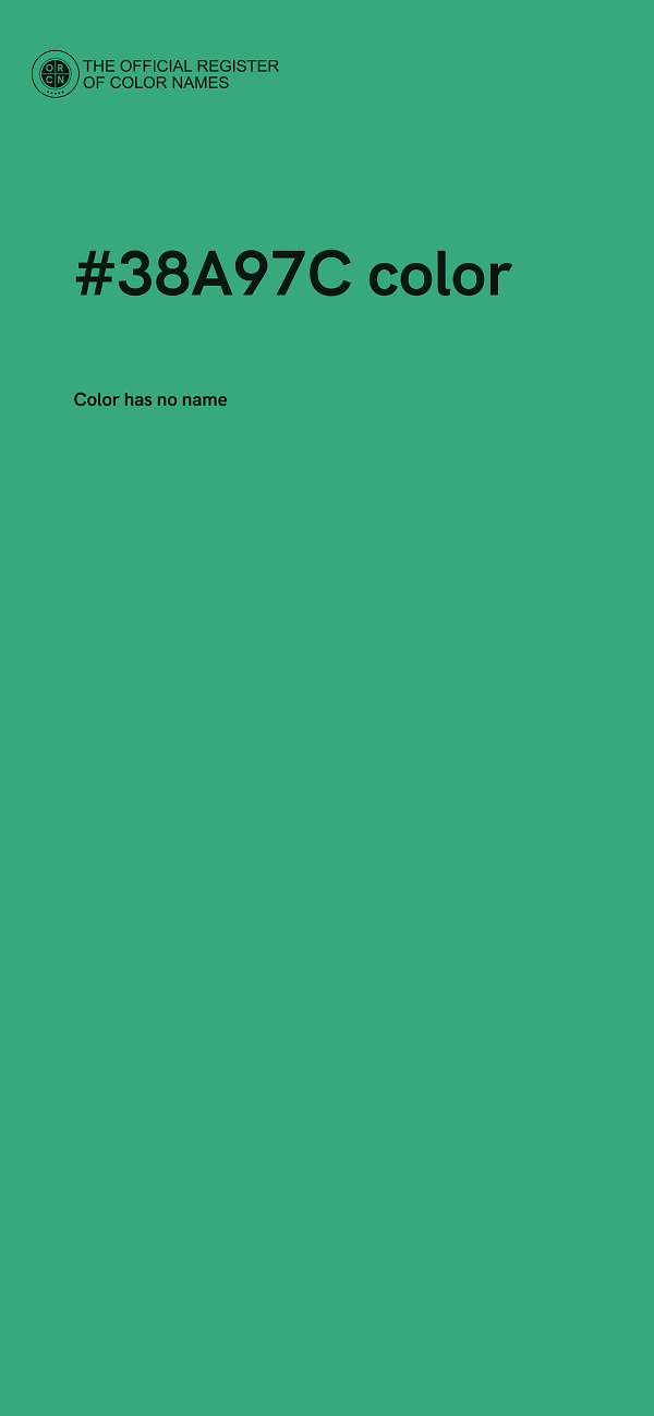 #38A97C color image