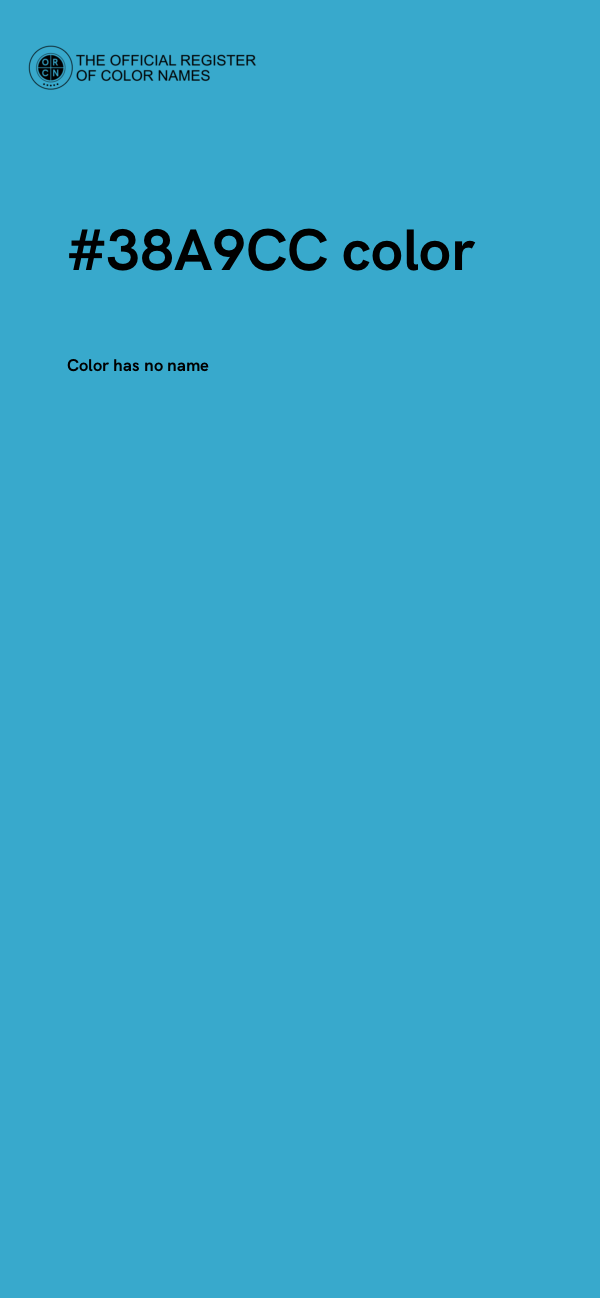 #38A9CC color image