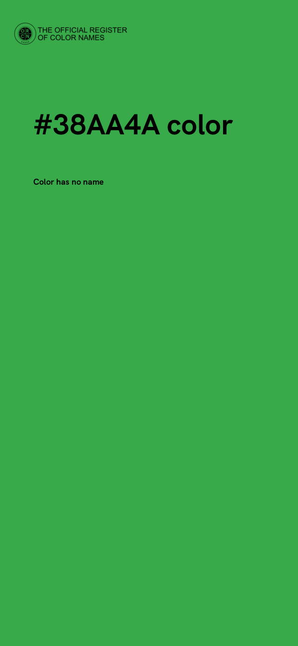 #38AA4A color image