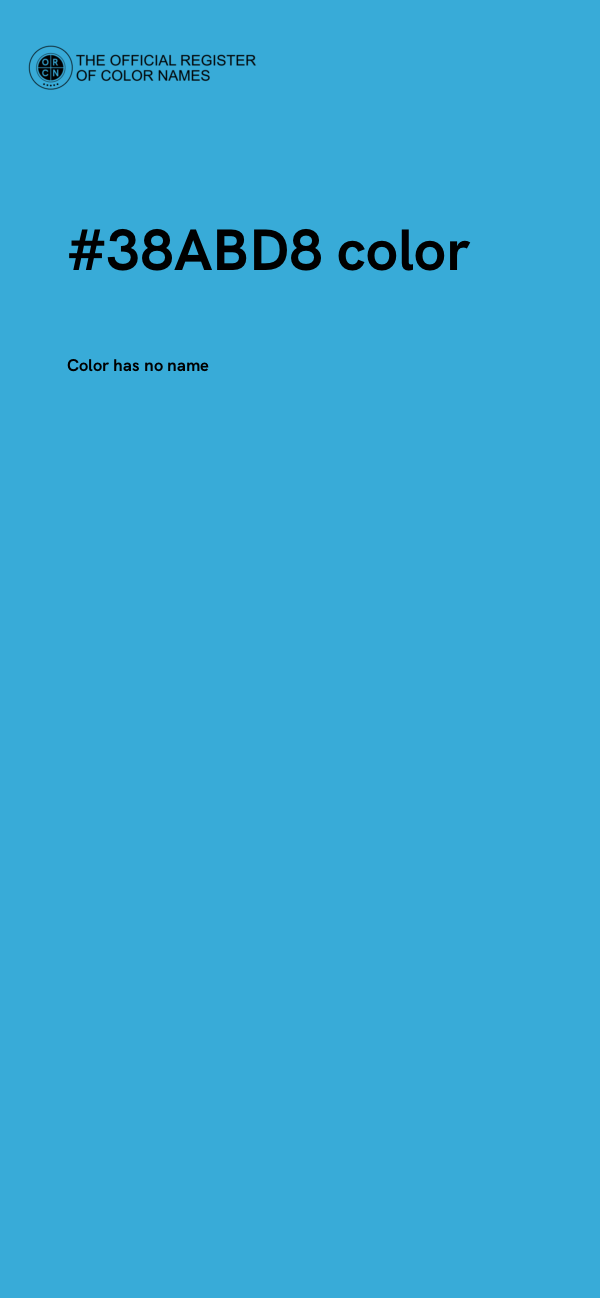 #38ABD8 color image