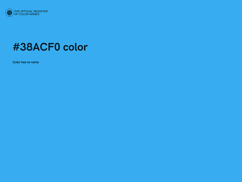 #38ACF0 color image