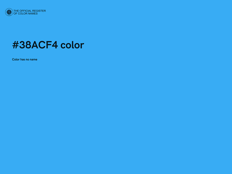 #38ACF4 color image