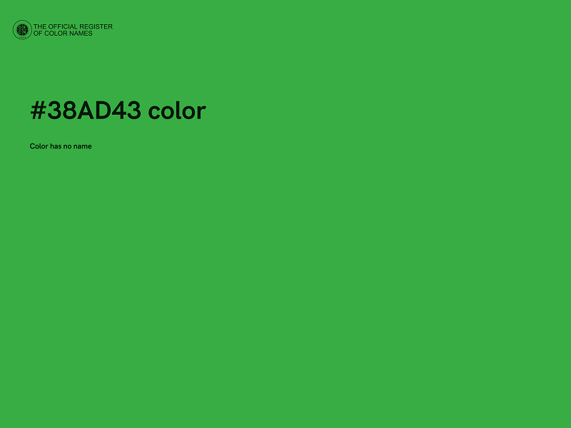 #38AD43 color image