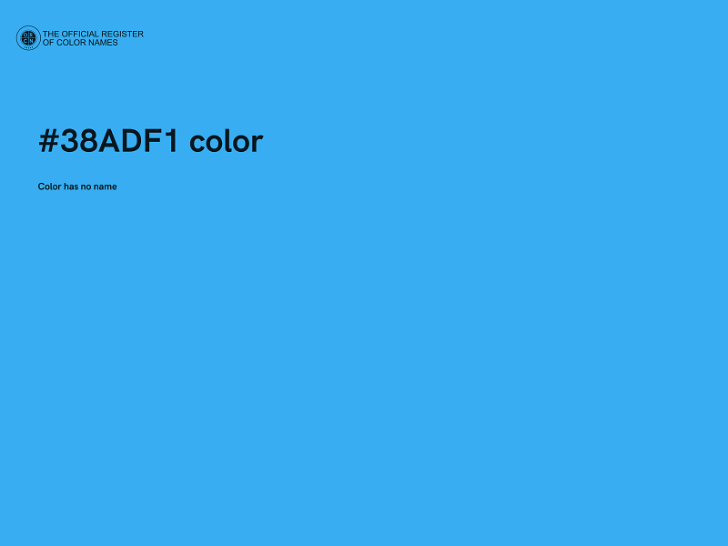 #38ADF1 color image