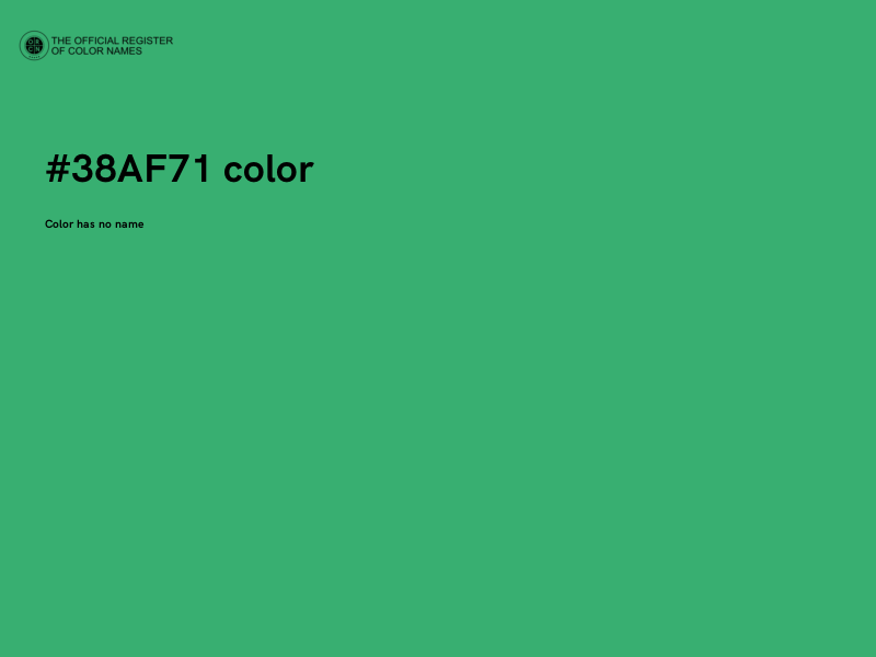 #38AF71 color image